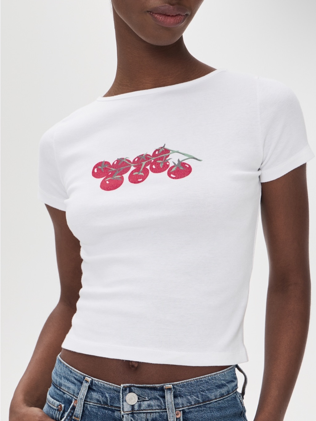 Lisa Says Gah Alex Baby Tee With Tomatoes S